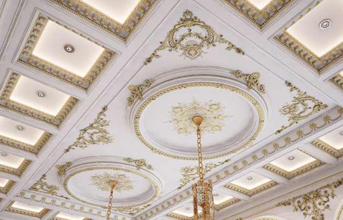 طرح کناف پذیرایی برای زیبایی سالن نشیمن 35 طرح کناف پذیرایی - طرحهای سقف کاذب منبتکاری شده برای سالن