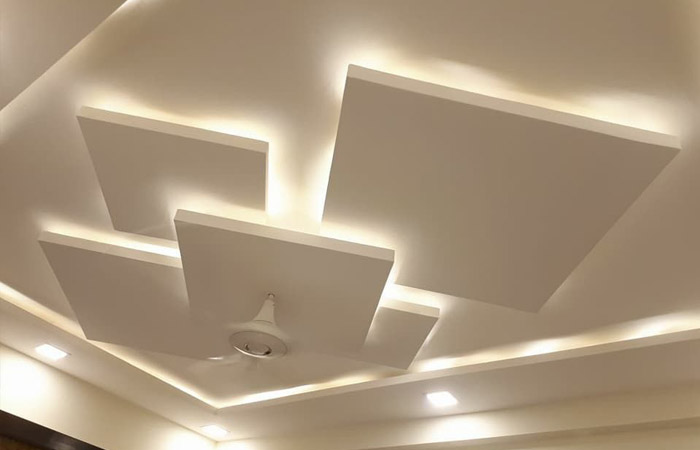 طرح کناف پذیرایی برای زیبایی سالن نشیمن 27 طرح کناف پذیرایی - طرحهای سقف کاذب هندسی برای سالن