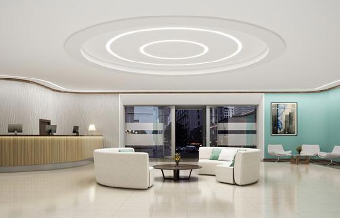 سقف کاذب گچی - سقف کاذب محل پذیرش دفتر