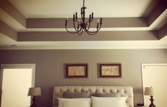 سقف کاذب گچی - طرح ساده‌ی سقف کاذب گچی