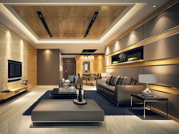 تاثیر طراحی دکوراسیون داخلی در بازسازی ساختمان 11 طراحی دکوراسیون داخلی - تاثیر سقف کاذب کناف پذیرایی در طراحی دکوراسیون