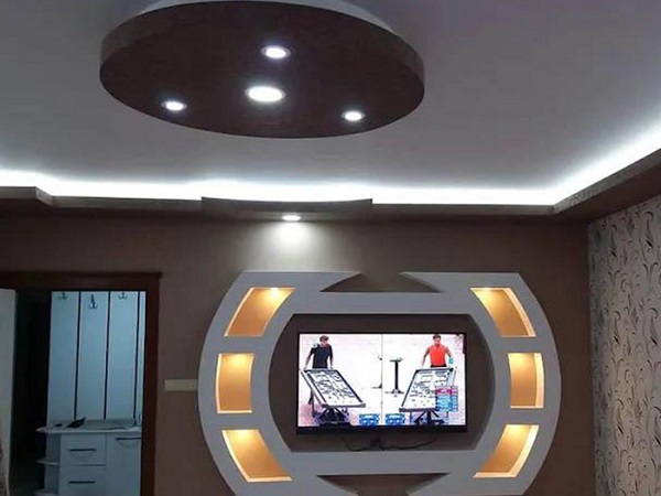 کناف پشت تلویزیون - کناف پشت تلویزیون گرد به چه صورتی است؟