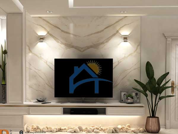 سنگ اسلوب پشت تلویزیون - ابعاد سنگ‌های اسلب پشت تی وی