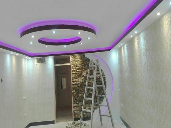 رنگ آمیزی کناف سقف چگونه انجام می شود؟ 16 رنگ آمیزی کناف - قیمت نقاشی سقف کناف