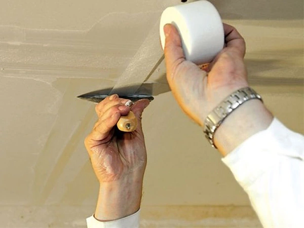 نوار درزگیر کناف - مراحل بتونه کاری و نوار درزگیری کناف