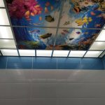 سقف کاذب سرویس بهداشتی طرح دار