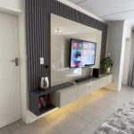 کناف پشت تلویزیون مربع