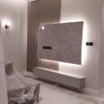 کناف پشت تلویزیون مربع